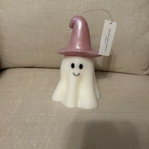 NWT Halloween Glitter Pink Witch Hat Ghost Candle, Cupcakes And Cashmere